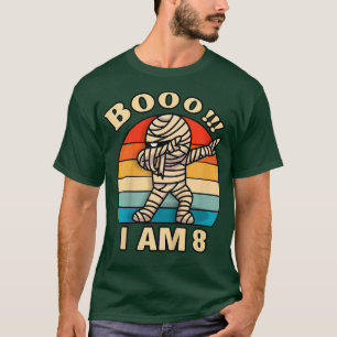 Kids Dabbing Zombie Birthday Halloween 8 Years Ol T-Shirt