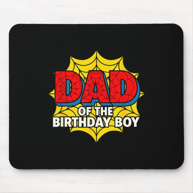 Kids Dad Of The Birthday Boy Sder Theme Party Matc Mouse Pad (Front)