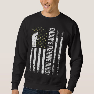 Kids Daddy's Fishing Buddy Dad Son Team Young Fish Sweatshirt