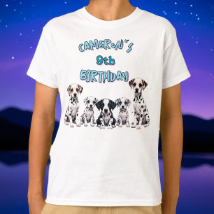 Kids' Dalmatian Birthday Puppy Party T-Shirt