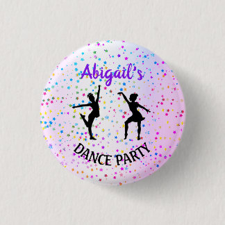 Kids Dance Shades of Color and Stars All Over Button