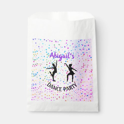 Kids Dance Shades of Color and Stars All Over Favor Bag