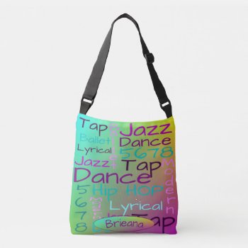Kids Dance Words Personalized Crossbody Bag by Specialtees_xyz at Zazzle