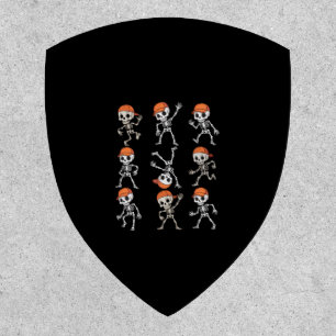 Kids Dancing Skeleton Halloween Patch