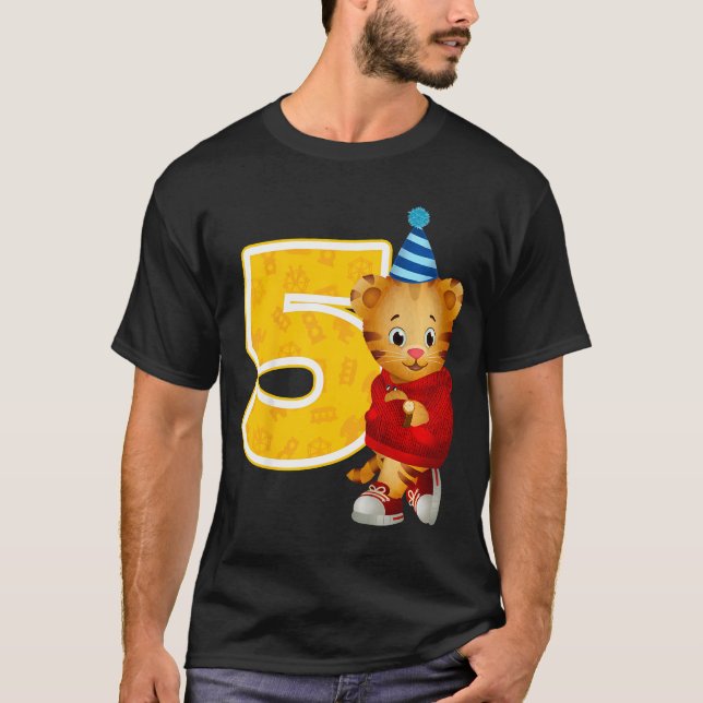 Kids Daniel Tiger'S Neighborhood My 5Th Birthday  T-Shirt (Front)