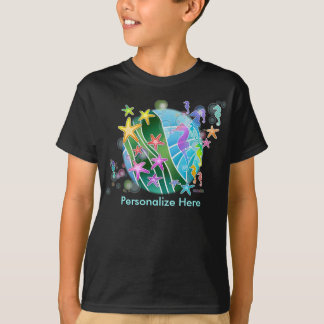 Kid's Dark T-shirts - Under the Sea Pop Art