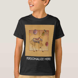 Kids' Dark Tees - Carousel Giraffe