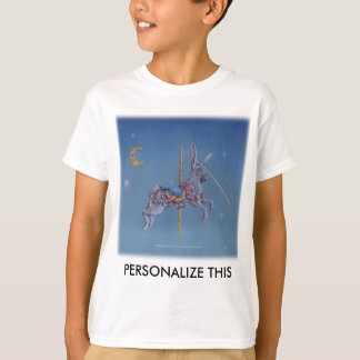 Kids dark tees - Cosmic Rabbit Carousel