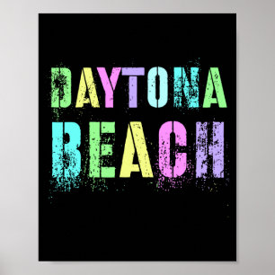 Kids daytona beach family vacation surf trip poster