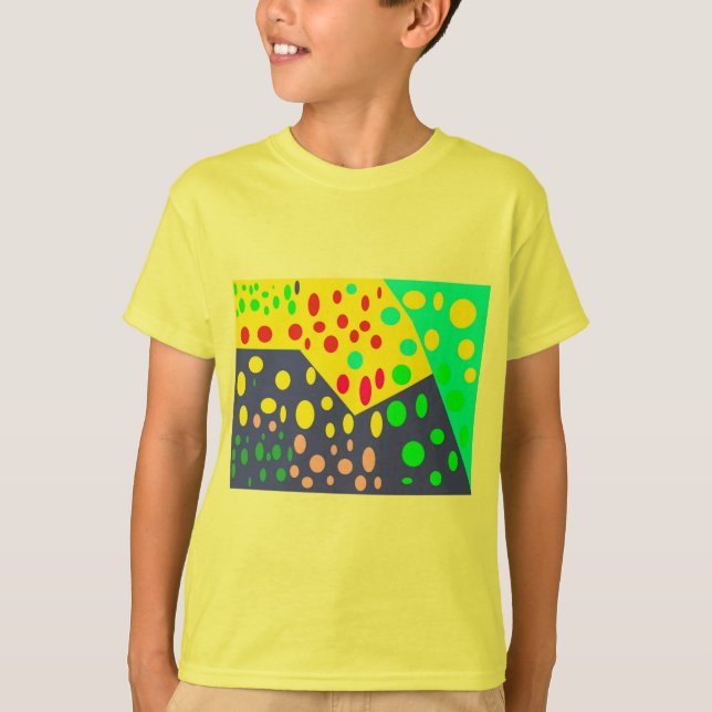 Kids design colored marbles type with logo T-Shirt (Front)