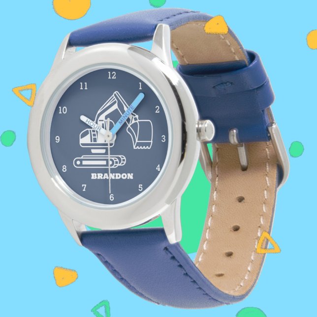 Kids Digger Boys Blue Custom Name Watch (Creator Uploaded)