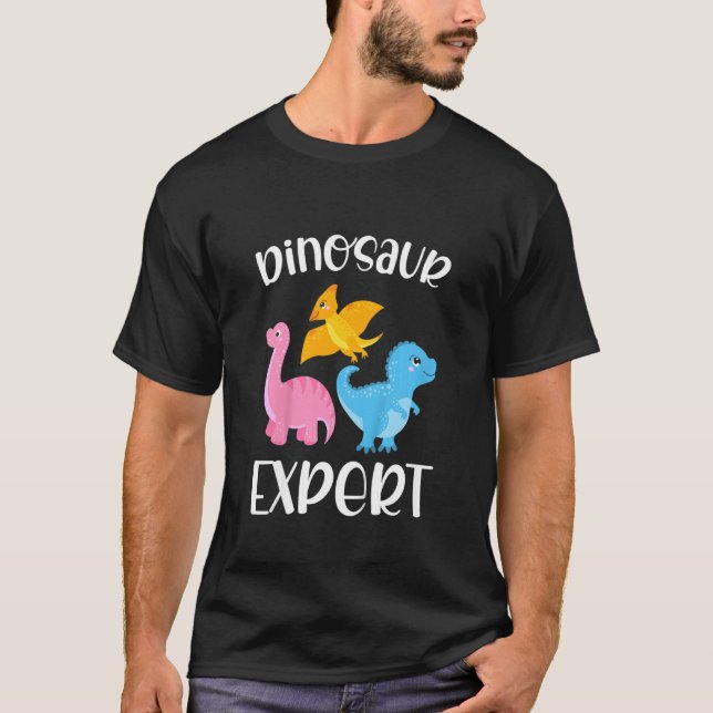Kids Dino  Cute Dinosaur Girl Dinosaurs Expert T-Shirt (Front)
