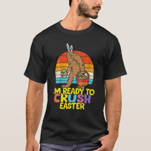 Kids Dino Easter I'm Ready To Crush Easter Boys Ki T-Shirt