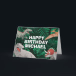 Kids Dino Jurassic Trex Boy Dinosaur Birthday Card<br><div class="desc">This dinosaur design is great for the birthday boy in your life. Give them a dino-mite bday with this dino themed design featuring a trex,  triceratops,  brontosaurus,  pterodactyl,  and raptor.</div>