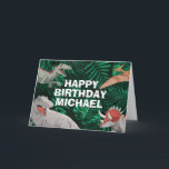 Kids Dino Jurassic Trex Boy Dinosaur Birthday Card<br><div class="desc">This dinosaur design is great for the birthday boy in your life. Give them a dino-mite bday with this dino themed design featuring a trex,  triceratops,  brontosaurus,  pterodactyl,  and raptor.</div>
