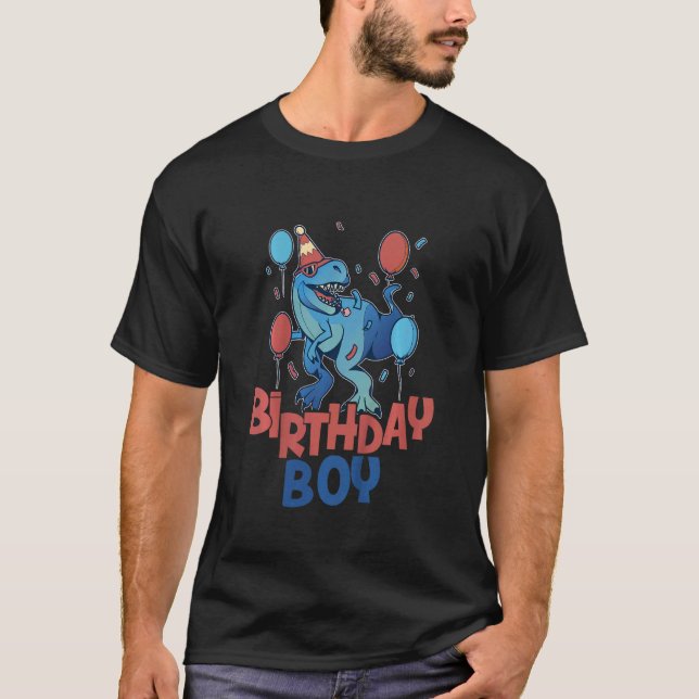 Kids Dino Love Cute Dinosaurs Kids Birthday Boy T-Shirt (Front)