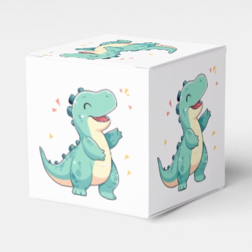 Kids Dino Mite  Cute Dinosaur Birthday T Rex Favor Boxes