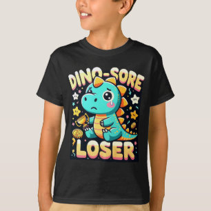 Kids' "Dino-Sore Loser" - Sad Dinosaur Design T-Shirt