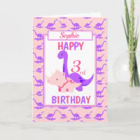 Happy Birthday Roarsome, Dinosaur Card, Dino, Birthday Boy, Birthday Girl,  Child