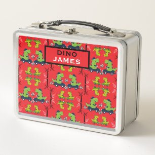 Kids Dinosaur Accessory Metal Lunch Box