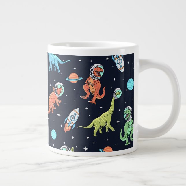 Kids Dinosaur Astronaut Pattern Giant Coffee Mug (Right)