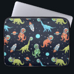 Kids Dinosaur Astronaut Pattern Laptop Sleeve<br><div class="desc">Check out this design featuring dinosaur astronauts.</div>
