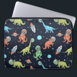 Kids Dinosaur Astronaut Pattern Laptop Sleeve<br><div class="desc">Check out this design featuring dinosaur astronauts.</div>