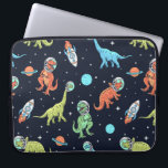 Kids Dinosaur Astronaut Pattern Laptop Sleeve<br><div class="desc">Check out this design featuring dinosaur astronauts.</div>