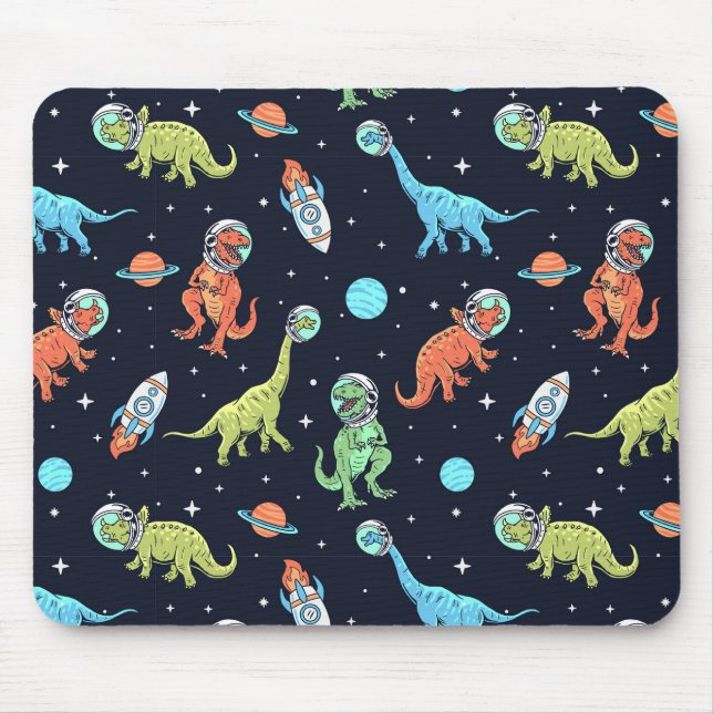 Kids Dinosaur Astronaut Pattern Mouse Pad (Front)