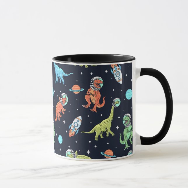 Kids Dinosaur Astronaut Pattern Mug (Right)