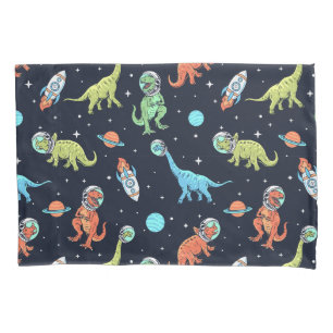 Kids Dinosaur Astronaut Pattern Pillow Case