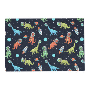 Kids Dinosaur Astronaut Pattern Placemat