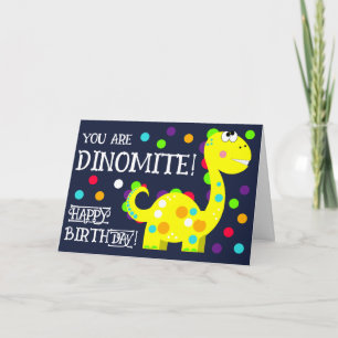 Kid's Dinosaur Birthday Card