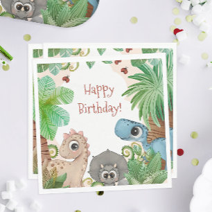 Kids Dinosaur Birthday Napkins