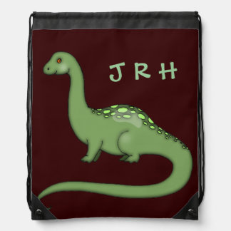 Kids Dinosaur Brontosaurus Drawstring Bag