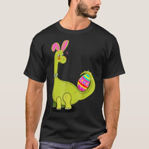 Kids Dinosaur Bunny Easter Day T_Shirt