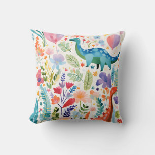 Kids' Dinosaur Custom Throw Pillow