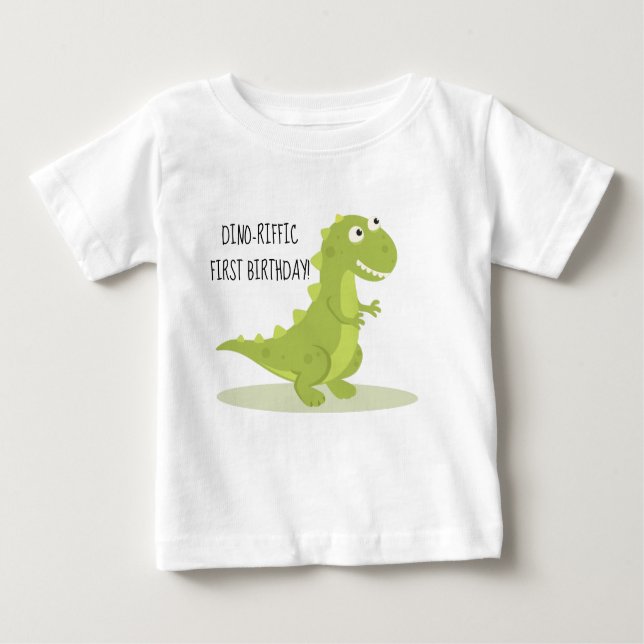 Kids Dinosaur First Birthday Shirt (Front)
