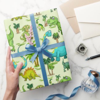 Kids Dinosaur Fun  Wrapping Paper