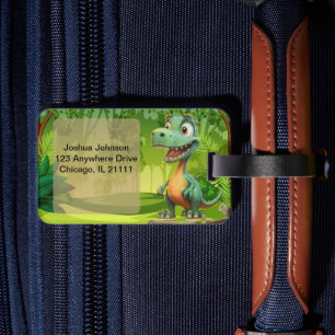 Kids Dinosaur Luggage Tag
