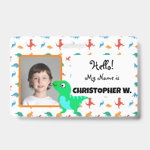 Kids Dinosaur Pattern Baby T-Rex Badges