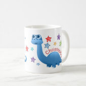Kids Dinosaur Personalized Coffee Mug (Front Right)