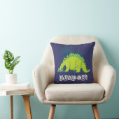 Kids Dinosaur Stegosaurus blue green pillow (Chair)
