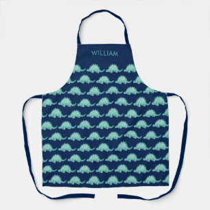 Kids Dinosaur Stegosaurus First Name pattern Apron