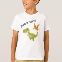 Kids Dinosaur T-Rex Add Name T-Shirt