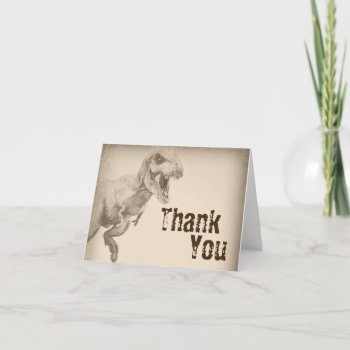 Kids Dinosaur Thank You Cards For Boys by WillowTreePrints at Zazzle
