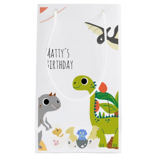 Kids Dinosaur Theme Birthday Small Gift Bag