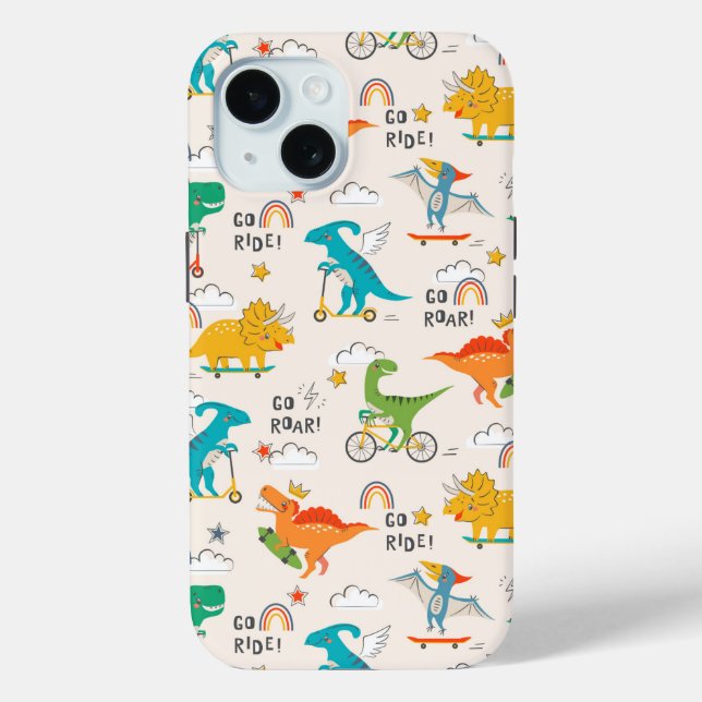 Kids Dinosaur Traveling Pattern Case-Mate iPhone Case (Back)