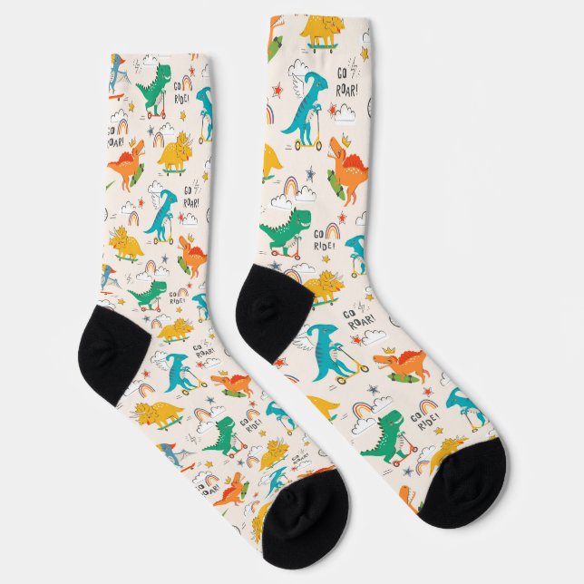 Kids Dinosaur Traveling Pattern Socks (Right)