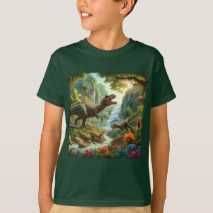 Kids Dinosaurs AI Art T-Shirt